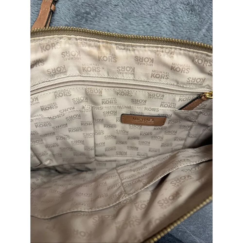 Michael Kors Brown Leather Satchel Crossbody Bag in good shape!